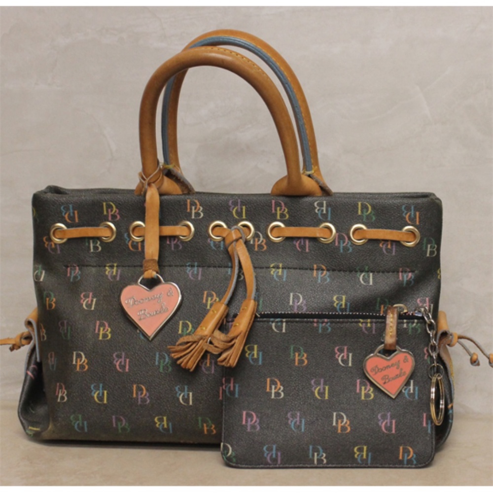 Dooney Bourke Rainbow Tassel Tote & Coin Purse